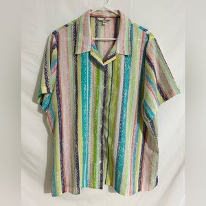 Morgan Crossing Vintage Button Down Women’s Shirt‎ Size 18